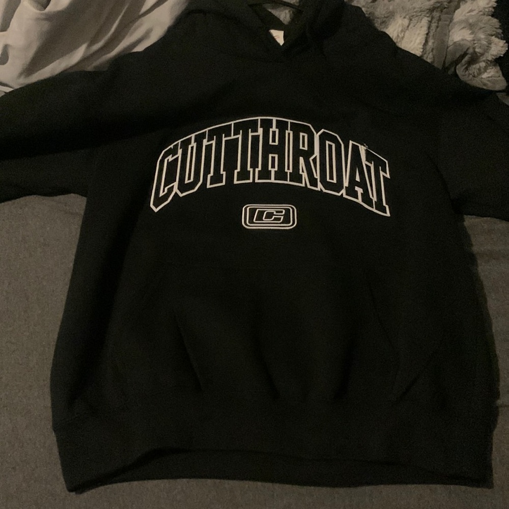 Cutthroat hoodie. Stitched Logo. large fits Medium! Brand new no tags never worn
